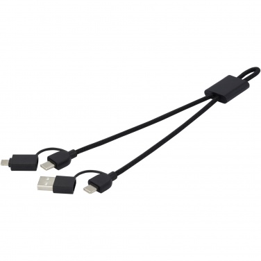 Logo trade promotional giveaways image of: Connect 6-in-1 RCS recycled aluminium 45W quick charge & data transfer cable