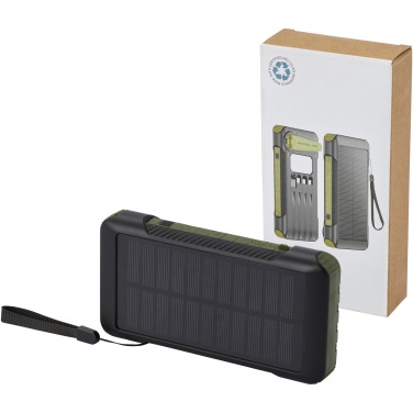 Logotrade corporate gifts photo of: Soldy 10.000 mAh RCS recycled plastic solar dynamo power bank 