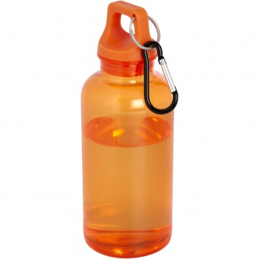 Logotrade business gift image of: Oregon 400 ml RCS certified recycled plastic water bottle with carabiner