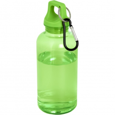 Logo trade promotional giveaways image of: Oregon 400 ml RCS certified recycled plastic water bottle with carabiner