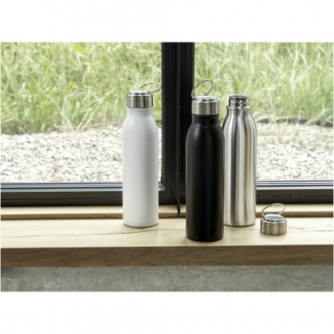 Logo trade promotional gifts image of: Harper 700 ml RCS certified stainless steel water bottle with metal loop