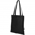 Zeus GRS recycled non-woven convention tote bag 6L, Solid black