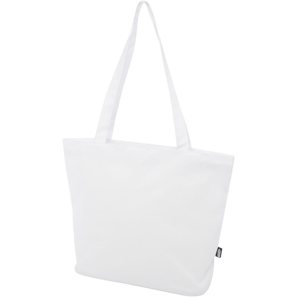 Logo trade promotional giveaways image of: Panama GRS recycled zippered tote bag 20L