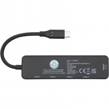 Logo trade promotional products picture of: Loop RCS recycled plastic multimedia adapter USB 2.0-3.0 with HDMI port