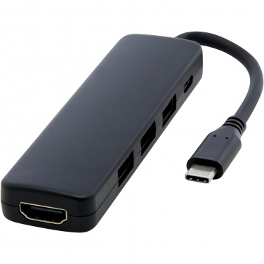 Logo trade promotional products picture of: Loop RCS recycled plastic multimedia adapter USB 2.0-3.0 with HDMI port