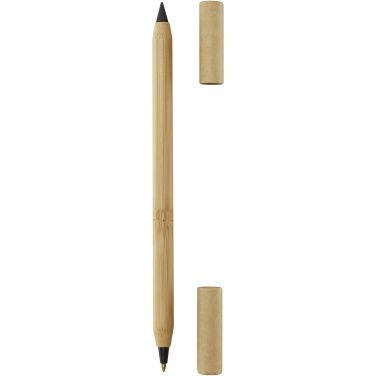 Logo trade promotional products image of: Samambu bamboo duo pen