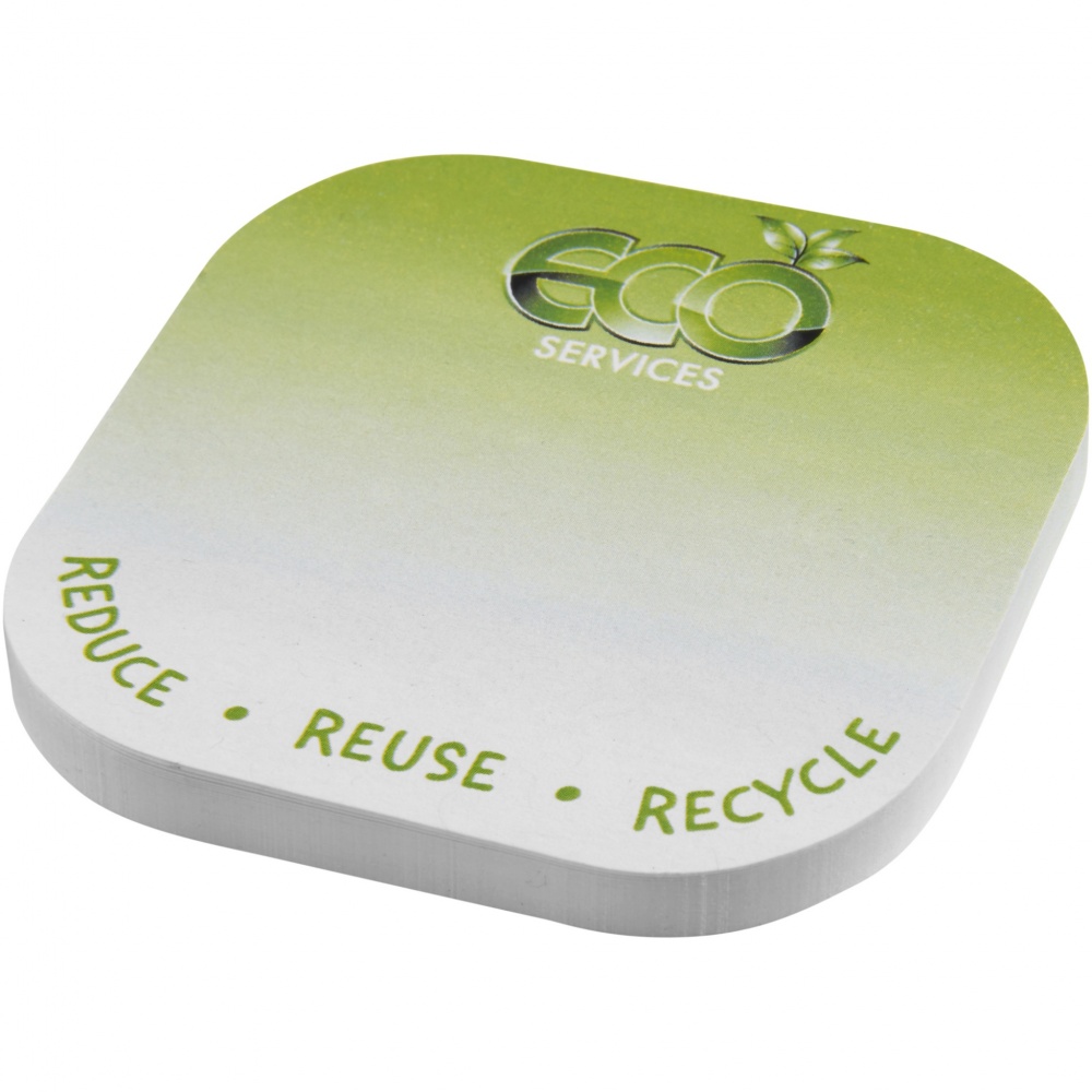 Logo trade corporate gifts picture of: Sticky-Mate® square-shaped recycled sticky notes with rounded corners