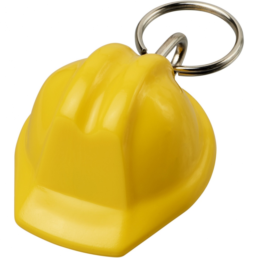 Logo trade business gift photo of: Kolt hard hat-shaped recycled keychain