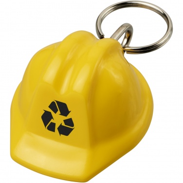 Logo trade promotional item photo of: Kolt hard hat-shaped recycled keychain