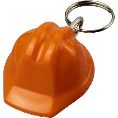 Logo trade promotional gifts image of: Kolt hard hat-shaped recycled keychain