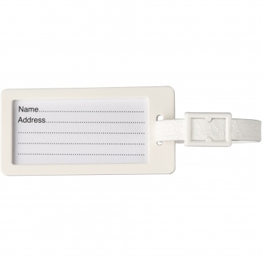 Logo trade promotional merchandise picture of: River recycled window luggage tag