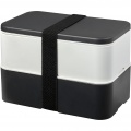 MIYO Renew double layer lunch box, Granite / Ivory white / Solid black