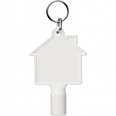 Logotrade corporate gift image of: Maximilian house-shaped recycled utility key keychain