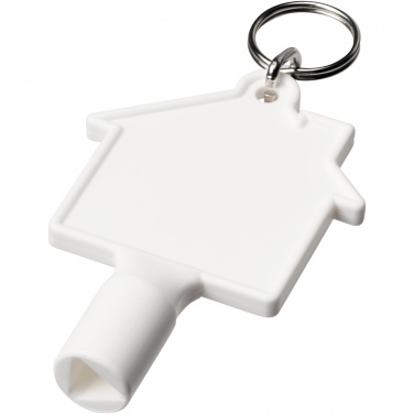 Logo trade advertising products picture of: Maximilian house-shaped recycled utility key keychain