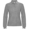 Estrella long sleeve women's polo, Marl Grey