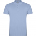 Star short sleeve men's polo, Sky blue