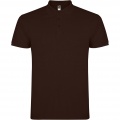 Star short sleeve men's polo, Chocolat