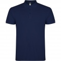 Star short sleeve kids polo, Navy Blue