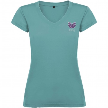 Logo trade promotional products picture of: Victoria short sleeve women's v-neck t-shirt