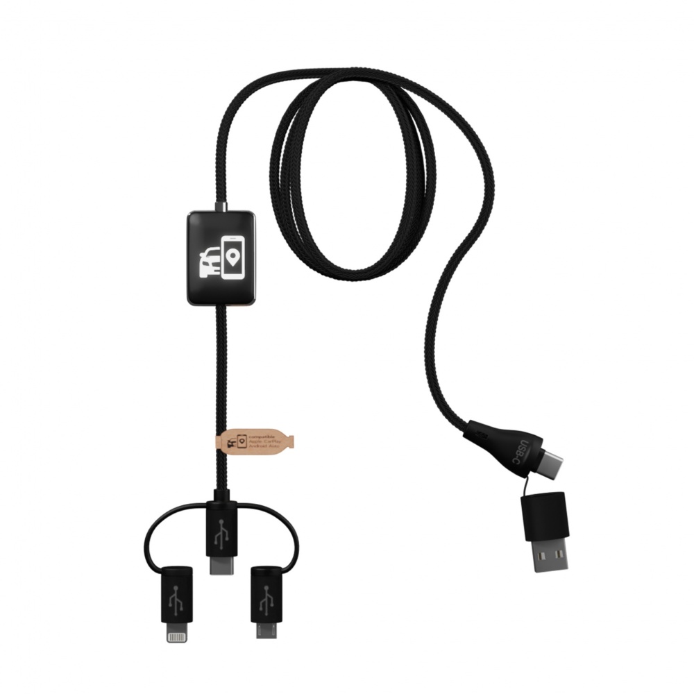 Logotrade corporate gift picture of: SCX.design C48 CarPlay 5-in-1 charging cable 