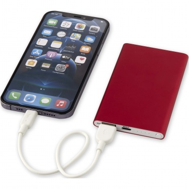 Logo trade promotional merchandise photo of: Pep 4000 mAh Type-C recycled aluminium power bank 