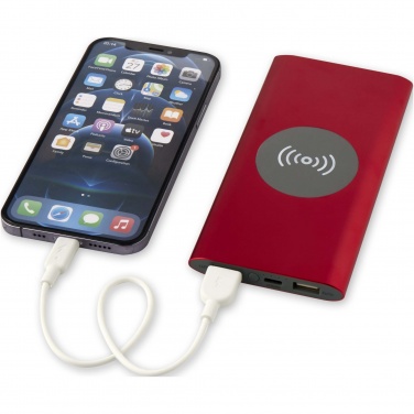 Logo trade corporate gift photo of: Juice 8000 mAh Type-C recycled aluminium wireless power bank