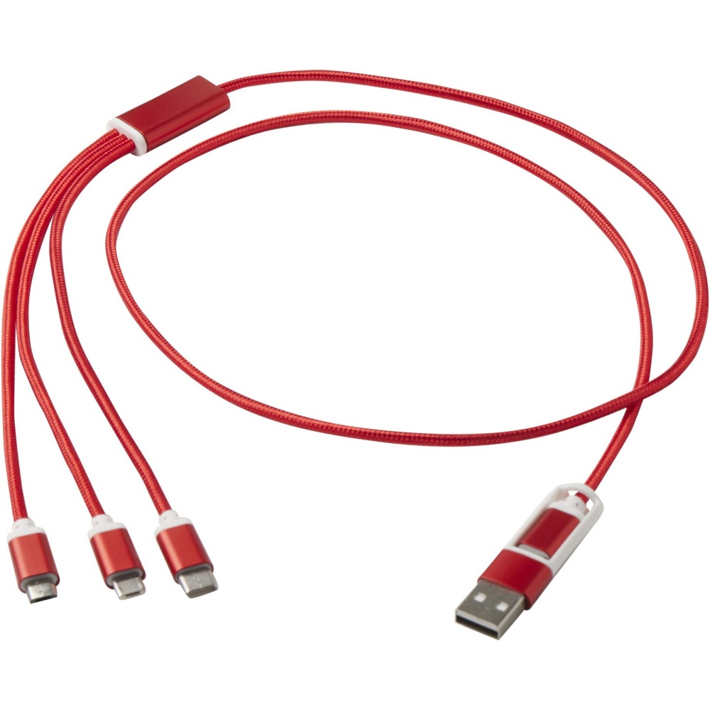 Logotrade advertising product image of: Versatile 5-1 recycled aluminium charging cable