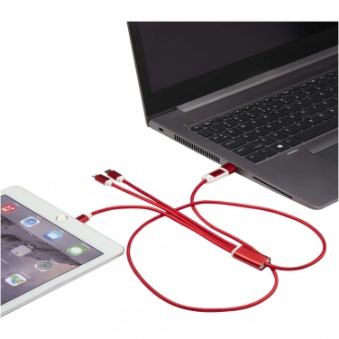 Logo trade advertising product photo of: Versatile 5-1 recycled aluminium charging cable