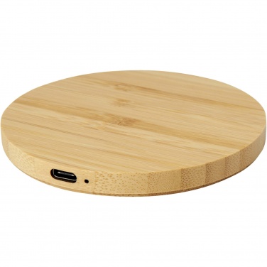 Logotrade promotional product picture of: Essence 15W bamboo wireless charging pad