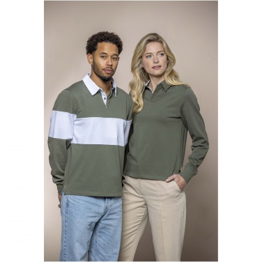 Logotrade promotional gift image of: Clyde unisex organic rugby polo sweatshirt