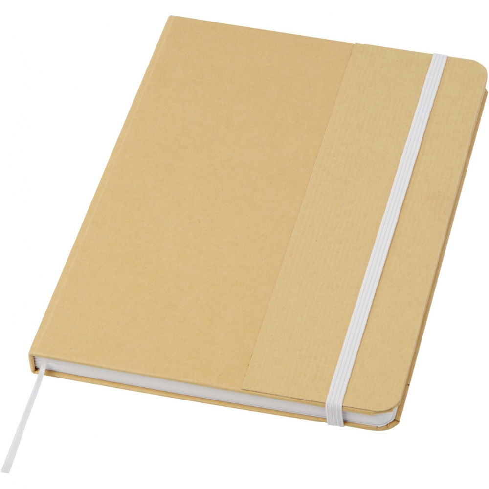 Logo trade business gifts image of: Nelida A5 recycled cardboard hard cover notebook