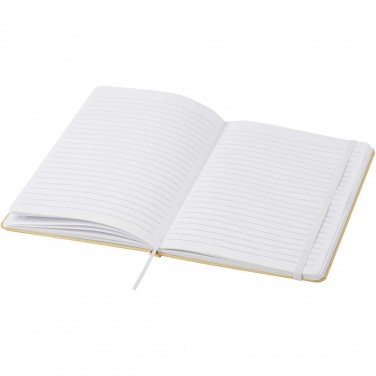 Logo trade corporate gifts image of: Nelida A5 recycled cardboard hard cover notebook