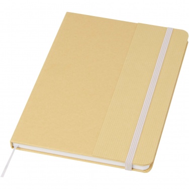 Logo trade corporate gifts image of: Nelida A5 recycled cardboard hard cover notebook