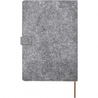 Logo trade promotional item photo of: Viviana A5 recycled felt and cork notebook