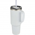 Sydney 1200 ml copper vacuum insulated tumbler with straw, White