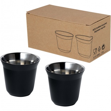 Logo trade promotional gift photo of: Duo 80 ml RCS certified stainless steel espresso cup set 