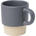 Olympia 130 ml stackable expresso cup with clay bottom, Grey