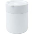 Java 330 ml ceramic tumbler with silicone wrap and plastic lid, White