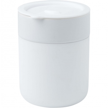 Logotrade promotional gift picture of: Java 330 ml ceramic tumbler with silicone wrap and plastic lid