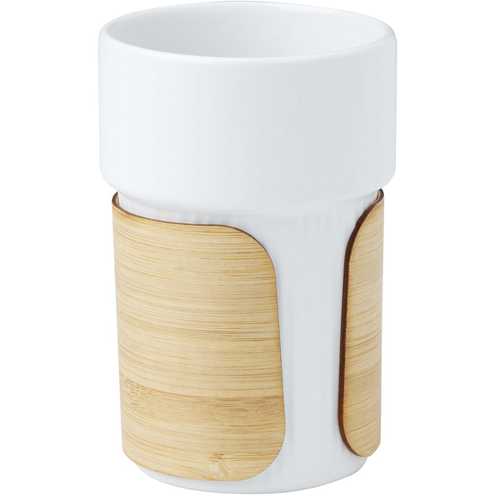 Logotrade business gift image of: Fika 340 ml tumbler with bamboo sleeve