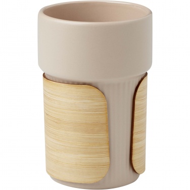 Logo trade promotional merchandise picture of: Fika 340 ml tumbler with bamboo sleeve