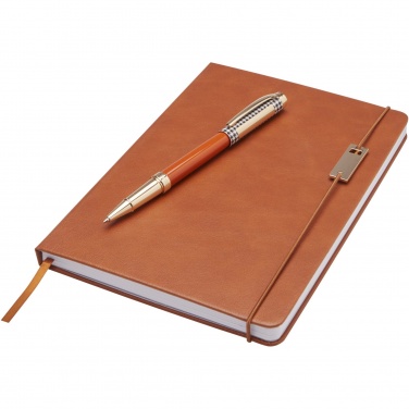 Logotrade promotional giveaways photo of: Legato A5 notebook and rollerball pen set 