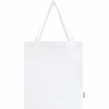 Logo trade promotional products picture of: Madras 140 g/m² GRS recycled cotton gusset tote bag