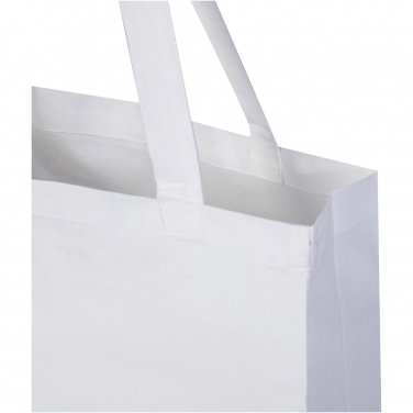 Logo trade promotional product photo of: Madras 140 g/m² GRS recycled cotton gusset tote bag