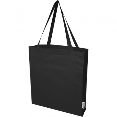 Logo trade promotional merchandise picture of: Madras 140 g/m² GRS recycled cotton gusset tote bag