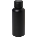 Trinity 600 ml RCS certified recycled aluminium water bottle with RPET lid, Solid black