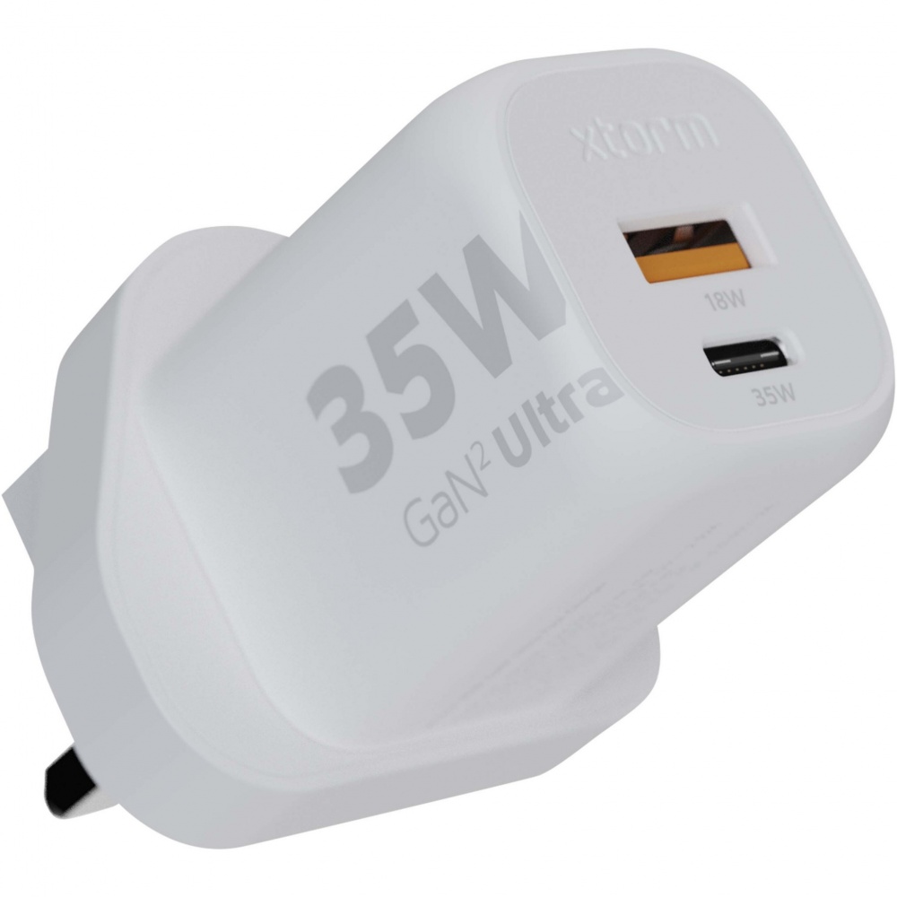 Logo trade promotional gifts picture of: Xtorm XEC035 GaN² Ultra 35W wall charger - UK plug