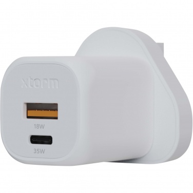 Logotrade promotional merchandise image of: Xtorm XEC035 GaN² Ultra 35W wall charger - UK plug