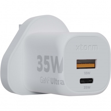 Logo trade advertising product photo of: Xtorm XEC035 GaN² Ultra 35W wall charger - UK plug