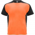 Bugatti short sleeve unisex sports t-shirt, Fluor Orange / Solid black